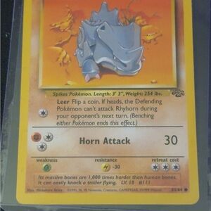 Rhyhorn Pokémon Card